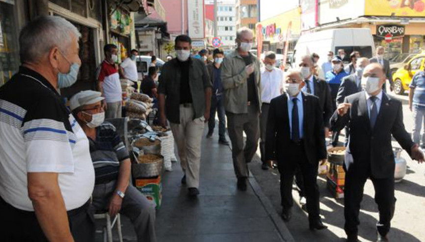 Kayseride vali ve belediye başkanından koronavirüs denetimi