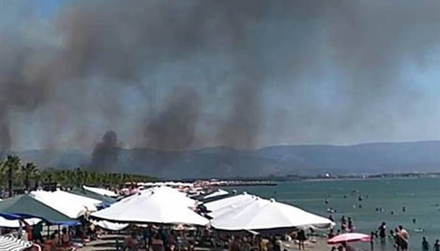 Edremit Körfezinde yangın