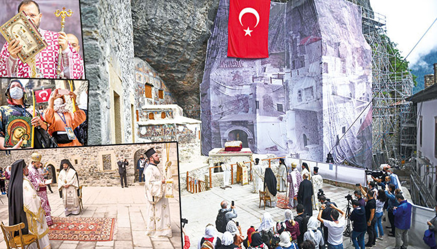 Sümela Manastırında 5 yıl sonra ilk ayin