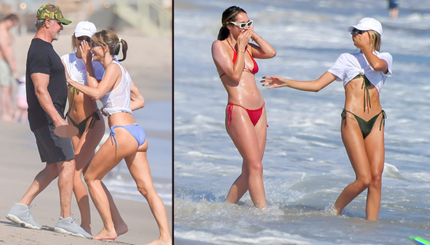 Karısı ve kızları denizden çıkmadı, Rambo ayaklarını bile ıslatmadı