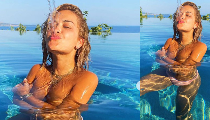 Tatil yapmaya doyamadı: Ünlü şarkıcının havuz pozu Tatil yapmaya doyamadı: Ünlü şarkıcının havuz pozu