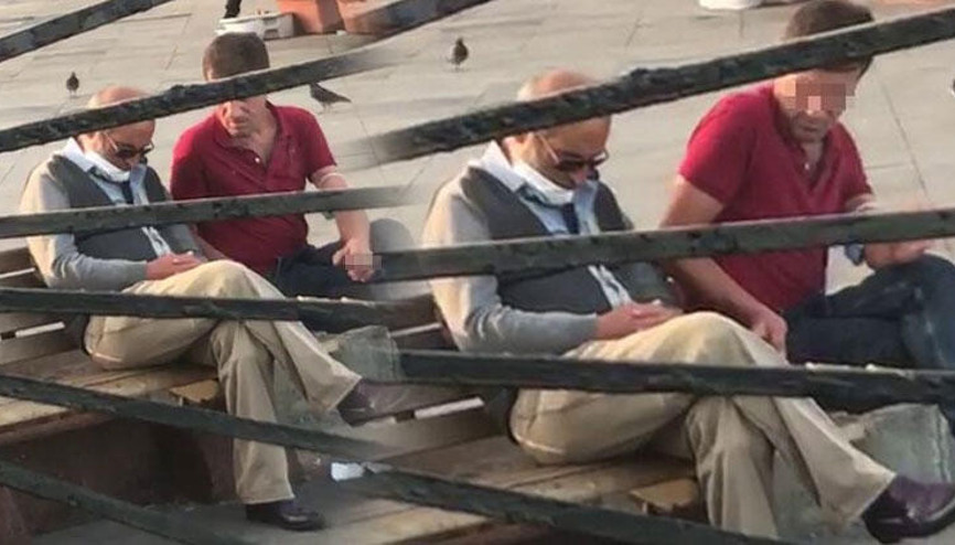 Yine bankta uyuyan bir kişinin cüzdanını çalmaya çalıştı