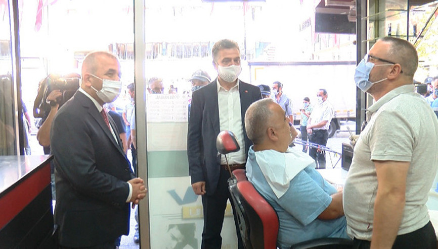 Gaziosmanpaşada Sağlık için, hepimiz için mottolu koronavirüs denetimi