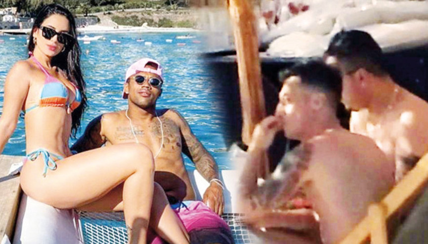 Ünlü futbolcular Mesut Özil, Douglas Costa Türkiyede