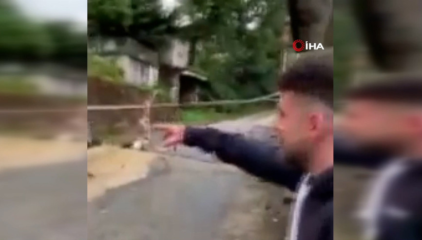 Dükkanını selde kaymasın diye iple camiye bağladı