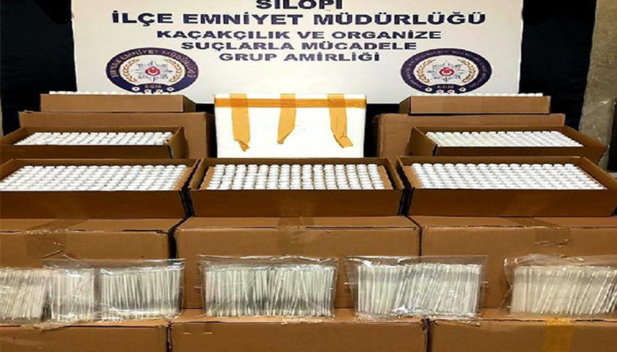 Şırnakta kaçakçılık operasyonu: 5 bin 20 test kiti ele geçirildi