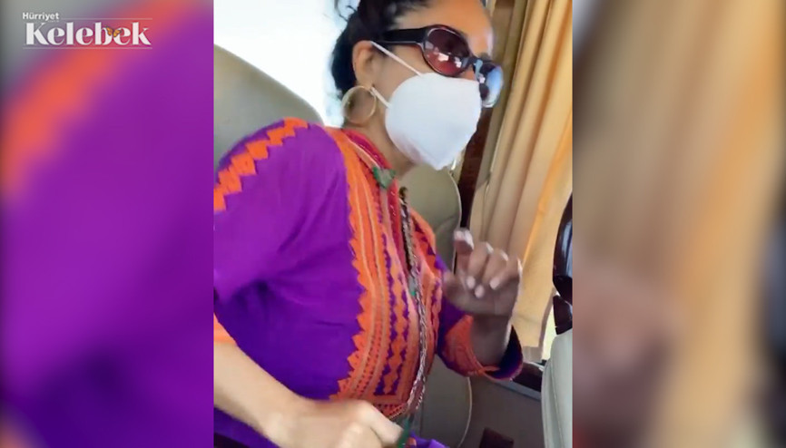 Ünlü oyuncu Salma Hayek yerinde duramadı Ünlü oyuncu Salma Hayek yerinde duramadı