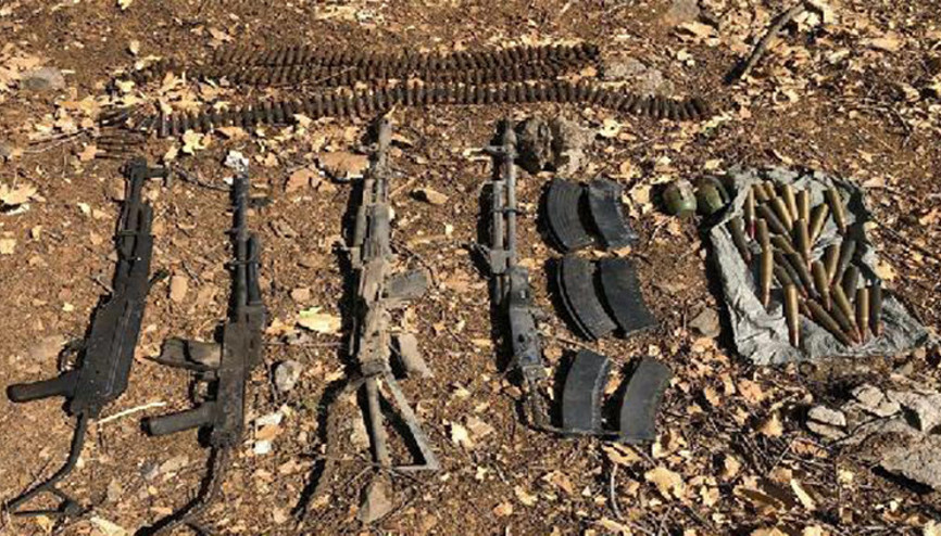 MSB: Pençe-Kaplan Operasyonunda silah, mühimmat ve yaşam malzemeleri ele geçirildi