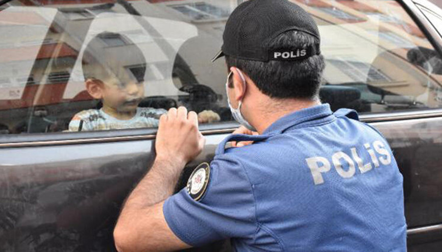 Minik Aras, kendi kilitlediği otomobilde mahsur kaldı