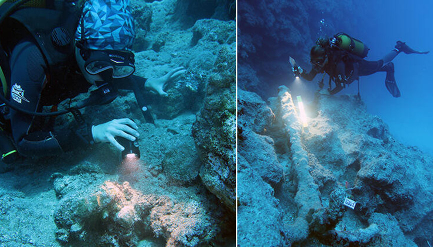 Antalyada, Osmanlı savaş gemisi batığı bulundu