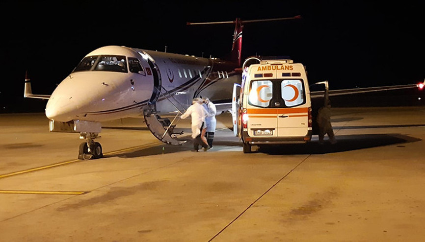 KKTC’deki koronavirüs hastalarının Türkiye’ye nakli başladı