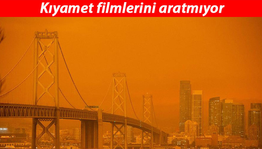 Son dakika haberi: ABDde inanılmaz görüntüler... Gökyüzü turuncuya büründü, güneş bile doğmadı