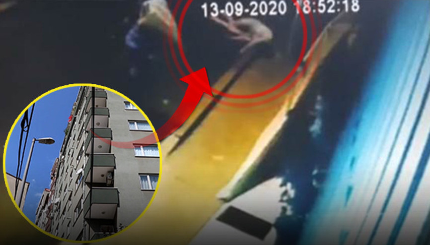 Akrobasi yapan kadın balkondan böyle düştü