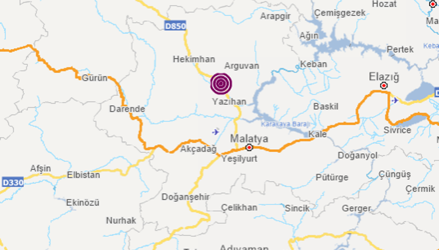 Son dakika... Malatyada 3.8 büyüklüğünde deprem