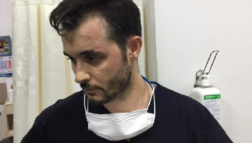 Sağlık memuruna tekme, tokat ve makaslı saldırı