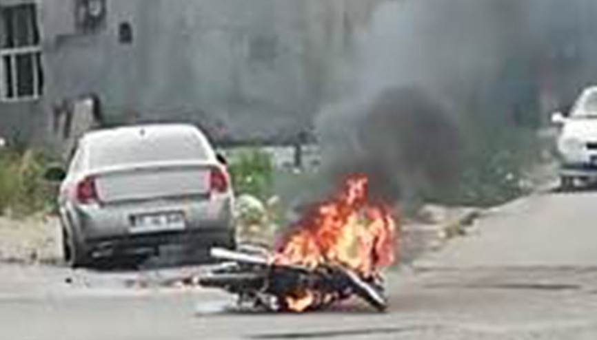 Cezayı öğrenince motosikletini yaktı