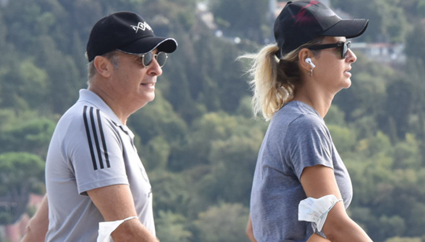 Fikret Orman ile sevgilisi Tuğba Coşkun her sabah sporda