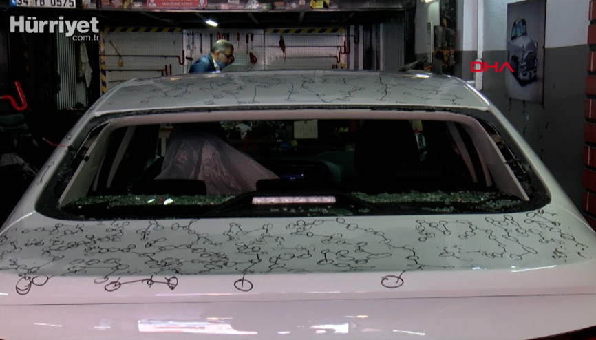 Dolu nedeniyle hasar alan araçların sahipleri oto sanayilerine akın etti