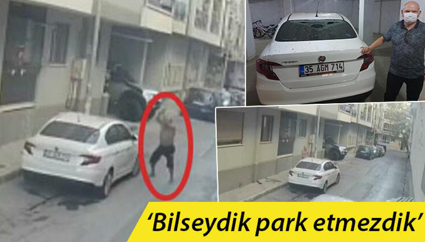 Evinin önüne park eden aracın üzerine saksı atıp, sopayla defalarca vurdu Evinin önüne park eden aracın üzerine saksı atıp, sopayla defalarca vurdu