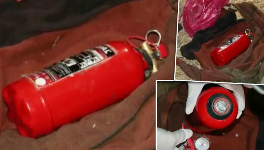 Polisler halı sahada maç yaparken yakalandı Yangın tüpünde bomba…