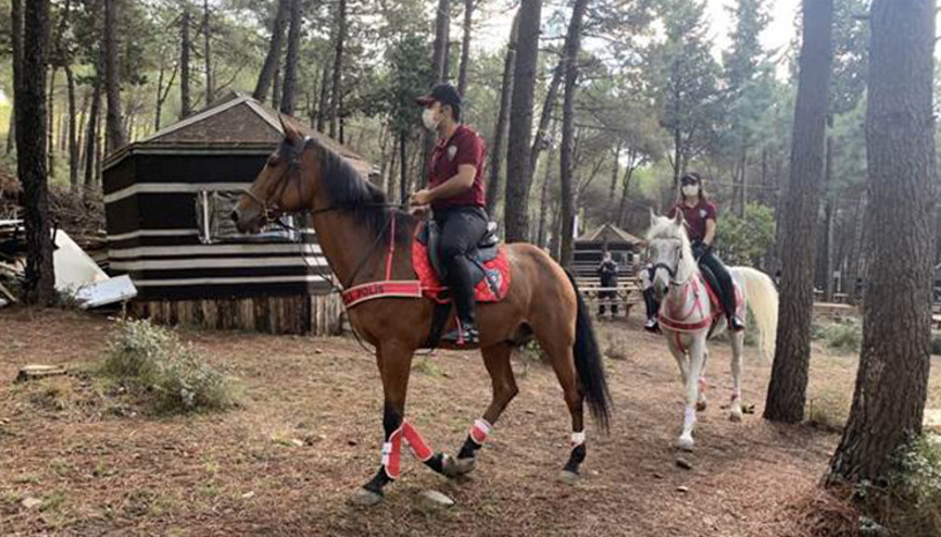 Atlı polislerden Aydos Ormanı’nda denetim