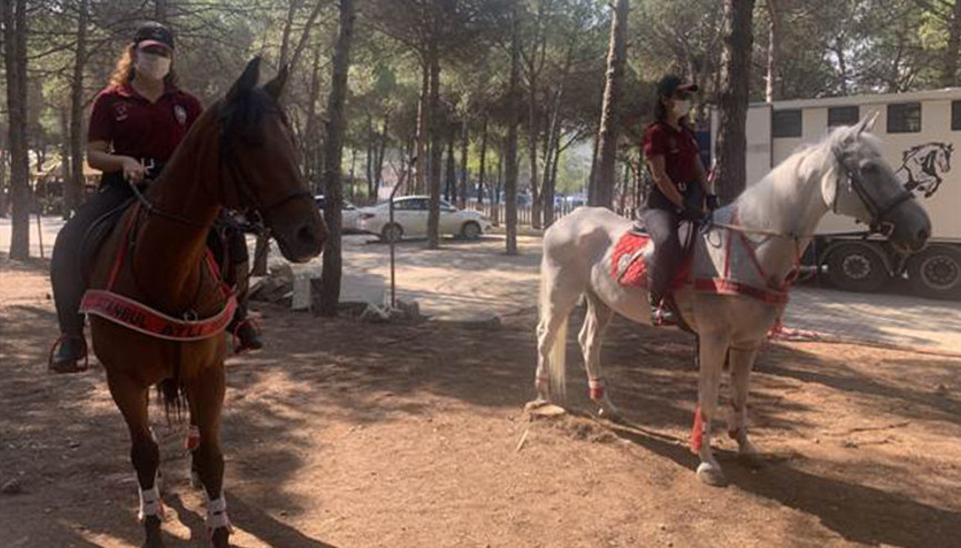 Atlı polislerden Aydos Ormanı’nda denetim