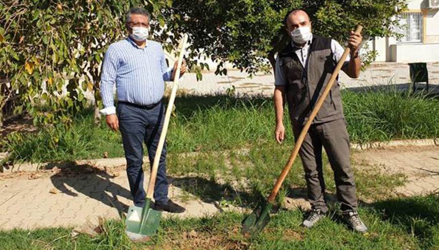 Gazipaşa’da iki okul bahçesine fidan dikildi