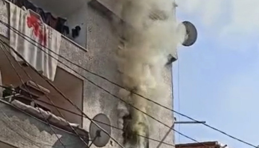 Prizde unutulan şarj aleti yangına neden oldu