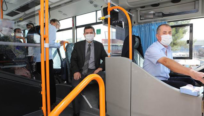 Vali Arslantaş, halk otobüslerini denetledi