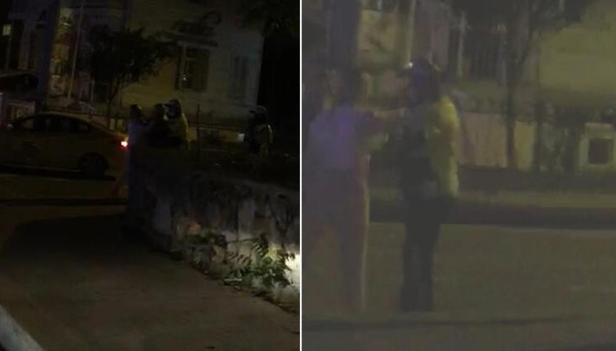 Kadıköyde alkollü sürücü yüzünü tırmaladığı polise bardak fırlattı