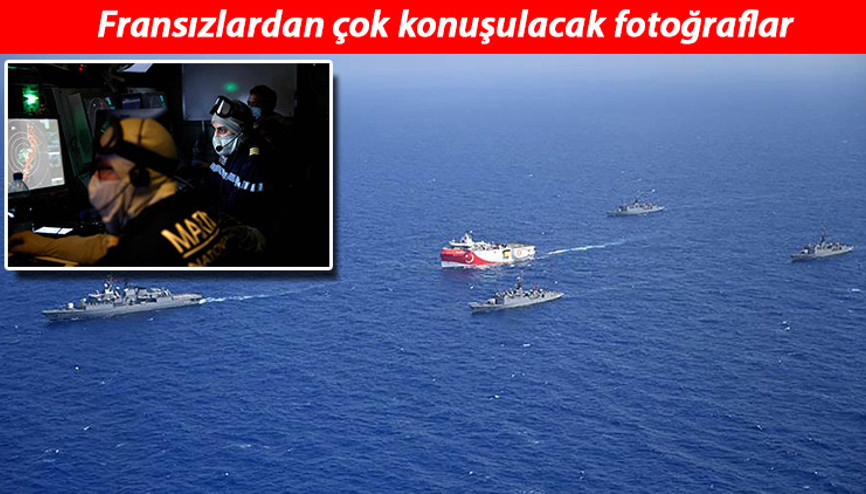 Son dakika haberi: AFP görüntüledi Fransız firkateyni Oruç Reisi böyle izliyor