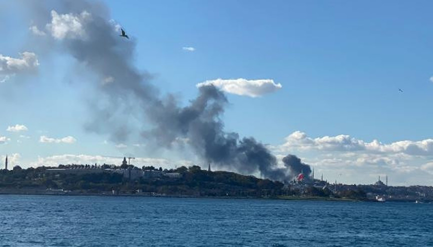 İstanbul Tıp Fakültesi Hastanesi inşaatında yangın çıktı