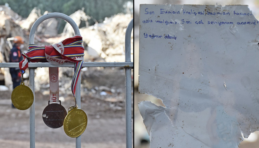 Son dakika haberler: İzmirdeki depremde çöken Doğanlar Apartmanından geriye bunlar kaldı