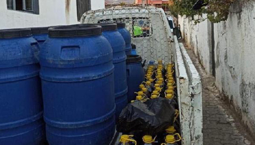 Sultanhisarda 2 ton sahte şarap ele geçirildi