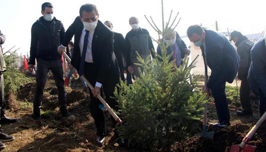 Boluda 9 bin fidan, toprakla buluşturuldu