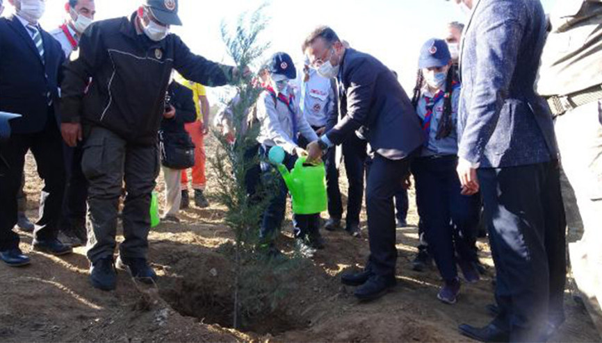 Aydında 10 bin fidan toprakla buluşturuldu