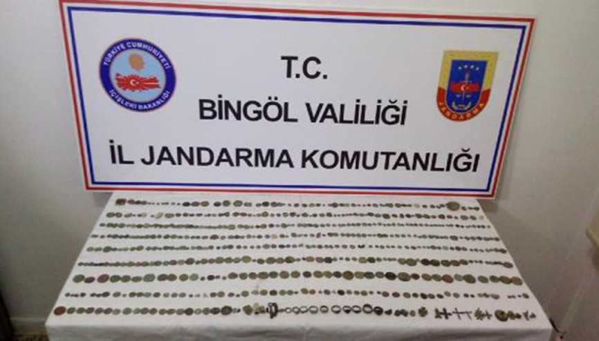 Bingölde 536 tarihi eser ele geçirildi