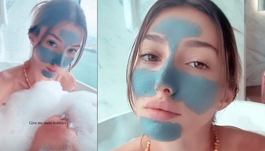 Şevval Şahinin küvet pozu olay oldu