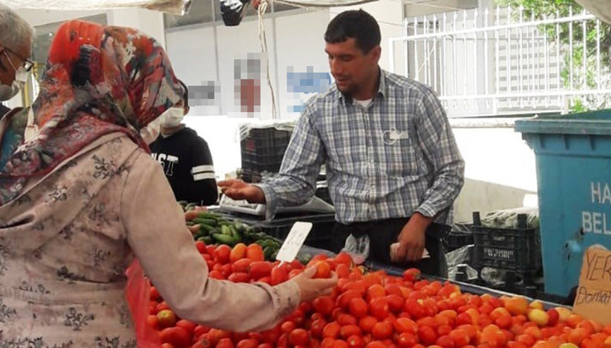 Şanlıurfa’da pazar yerlerinde korona denetimi