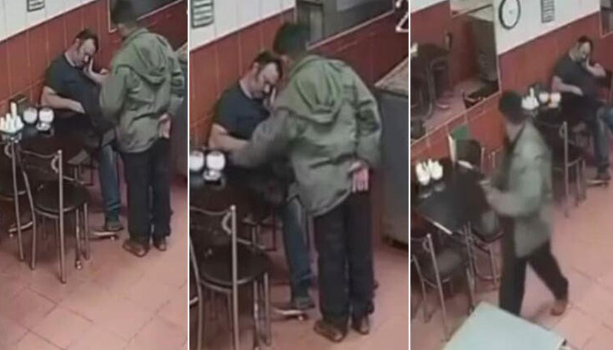 Sandalyede uyuya kalan pastane sahibinin telefonunu böyle çaldı