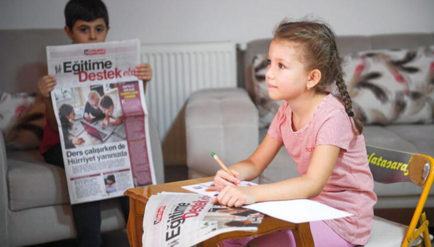 Uzaktan eğitime Hürriyetten destek