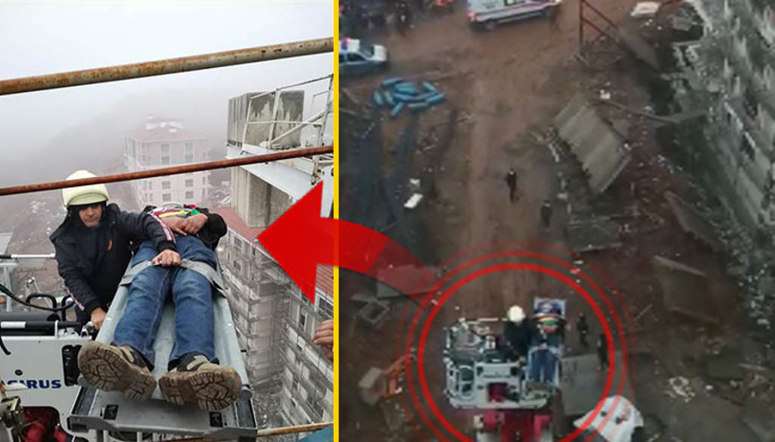 35 metre yükseklikte ölüm kalım savaşı