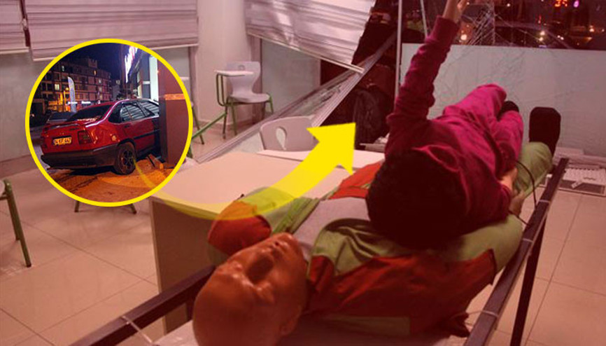 Sürücü kursuna dalan otomobilin şoförü kaçtı