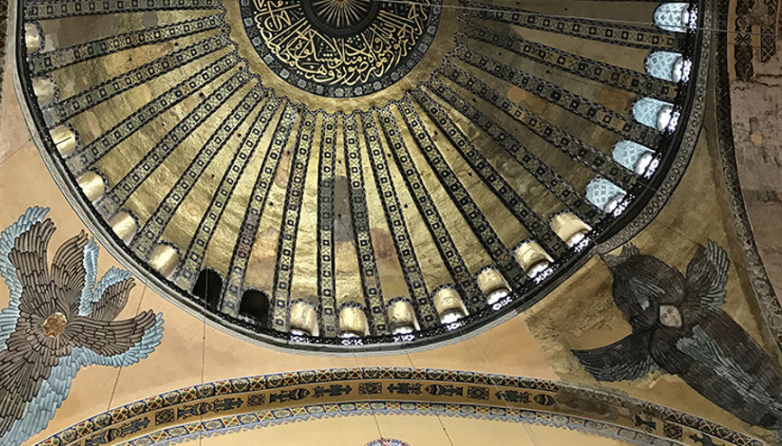 Ayasofyada dikkat çeken görüntü Yeniden gün yüzüne çıktı