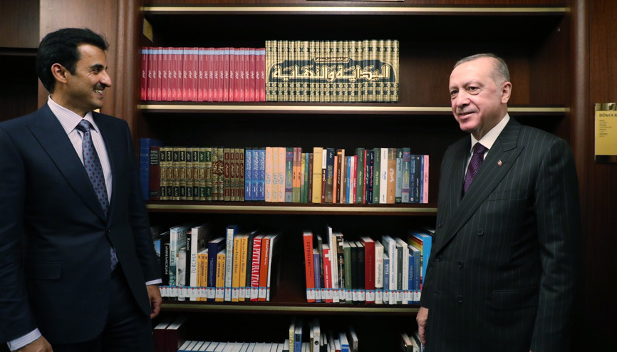 Cumhurbaşkanı Erdoğan, Katar Emiri El-Sani ile Millet Kütüphanesini ziyaret etti