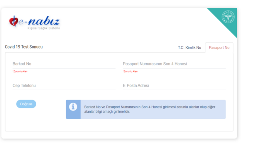 Covid 19 test sonucu sorgulama: E nabız koronavirüs test sonucu nasıl öğrenilir