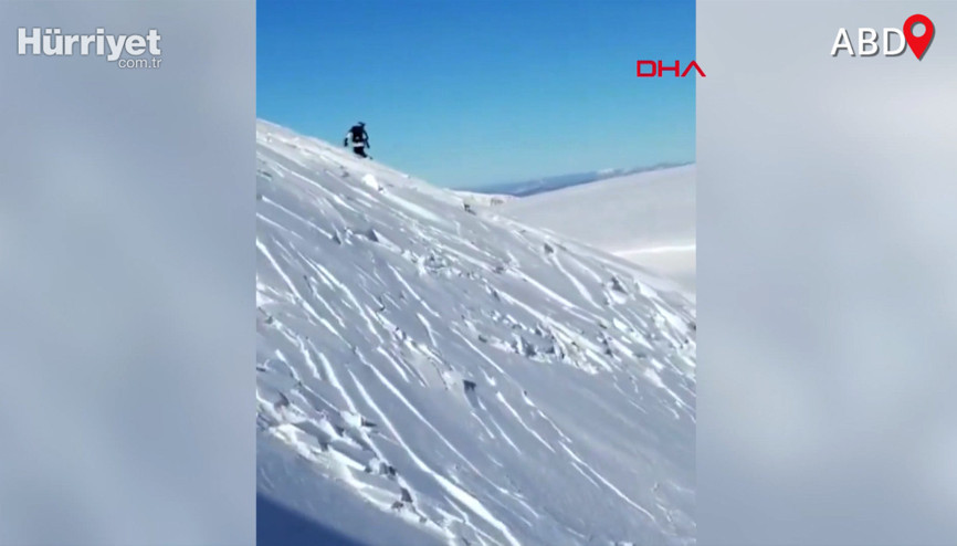 ABDde kayakçılar çığ altında kalmaktan son anda kurtuldu