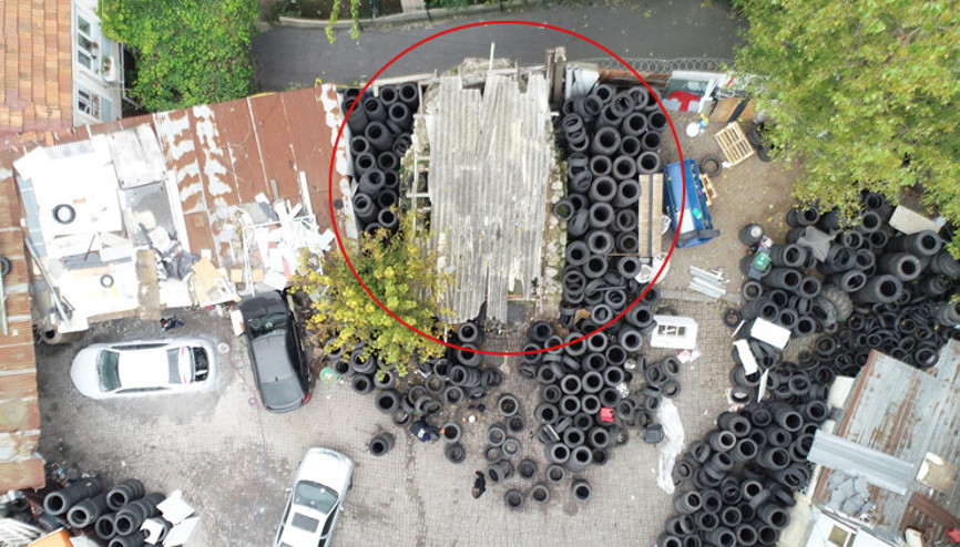 Son dakika haberler: 700 yıllık şapelin içerisine lastik istiflediler