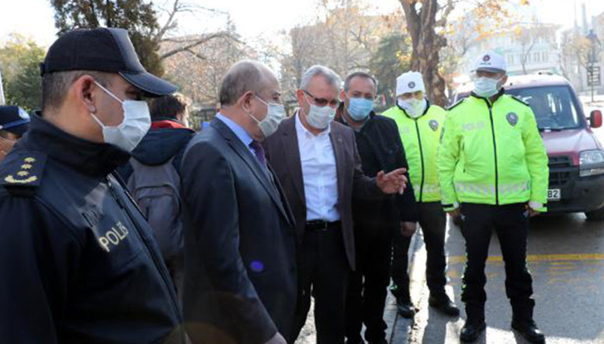 Keşanda, toplu taşıma araçlarında koronavirüs denetimi