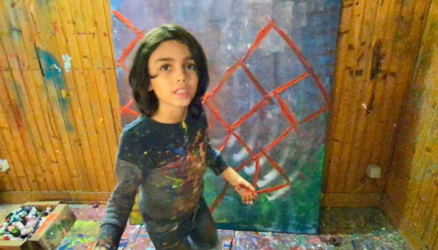 ‘Minik Picasso’ tablodan kazandığı parayı depremzedeler için AFAD’a yatırdı